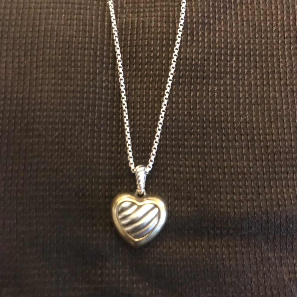 David Yurman Classic Heart Charm Necklace